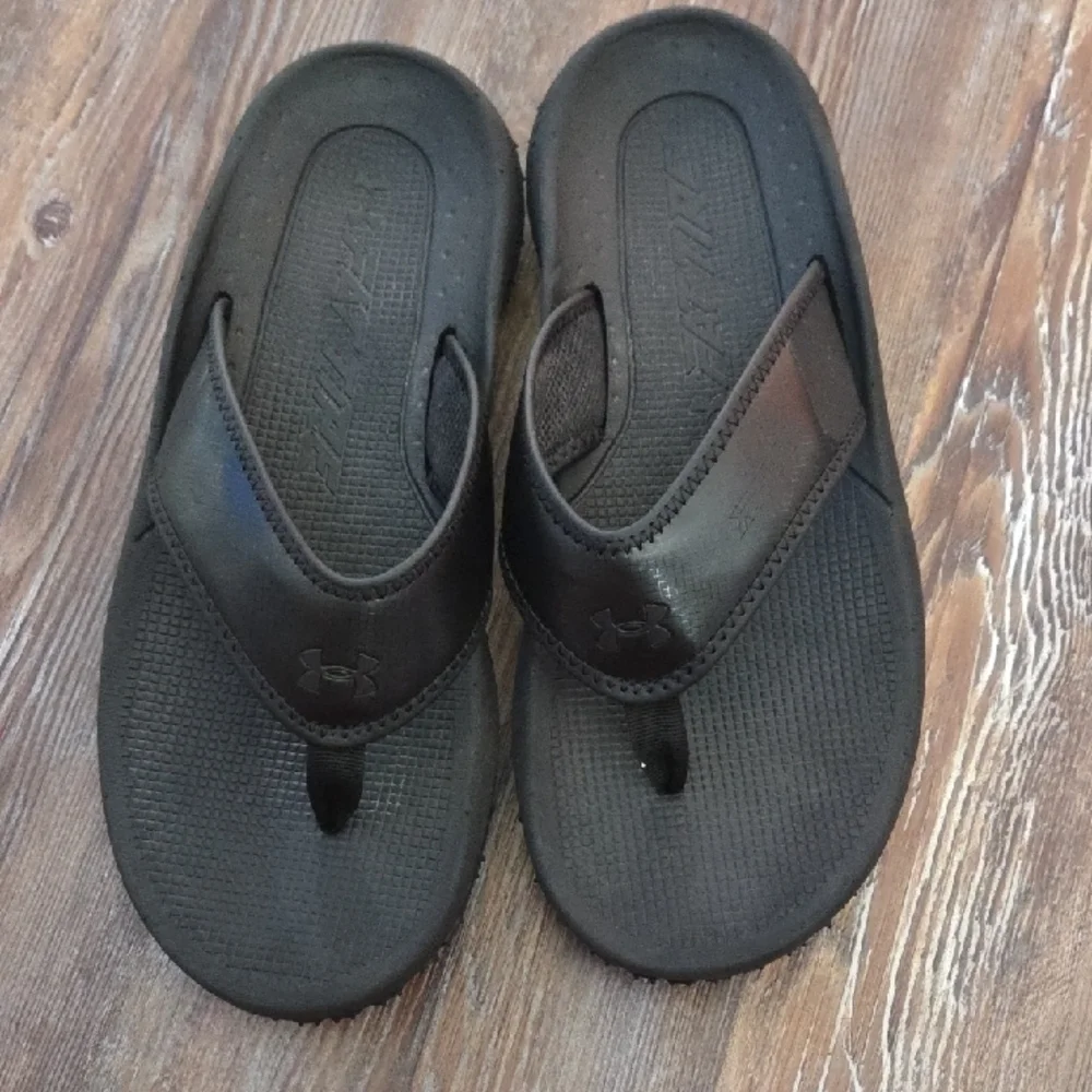 Under Armour Black Flip-Flops for Men - Picture 2 of 6